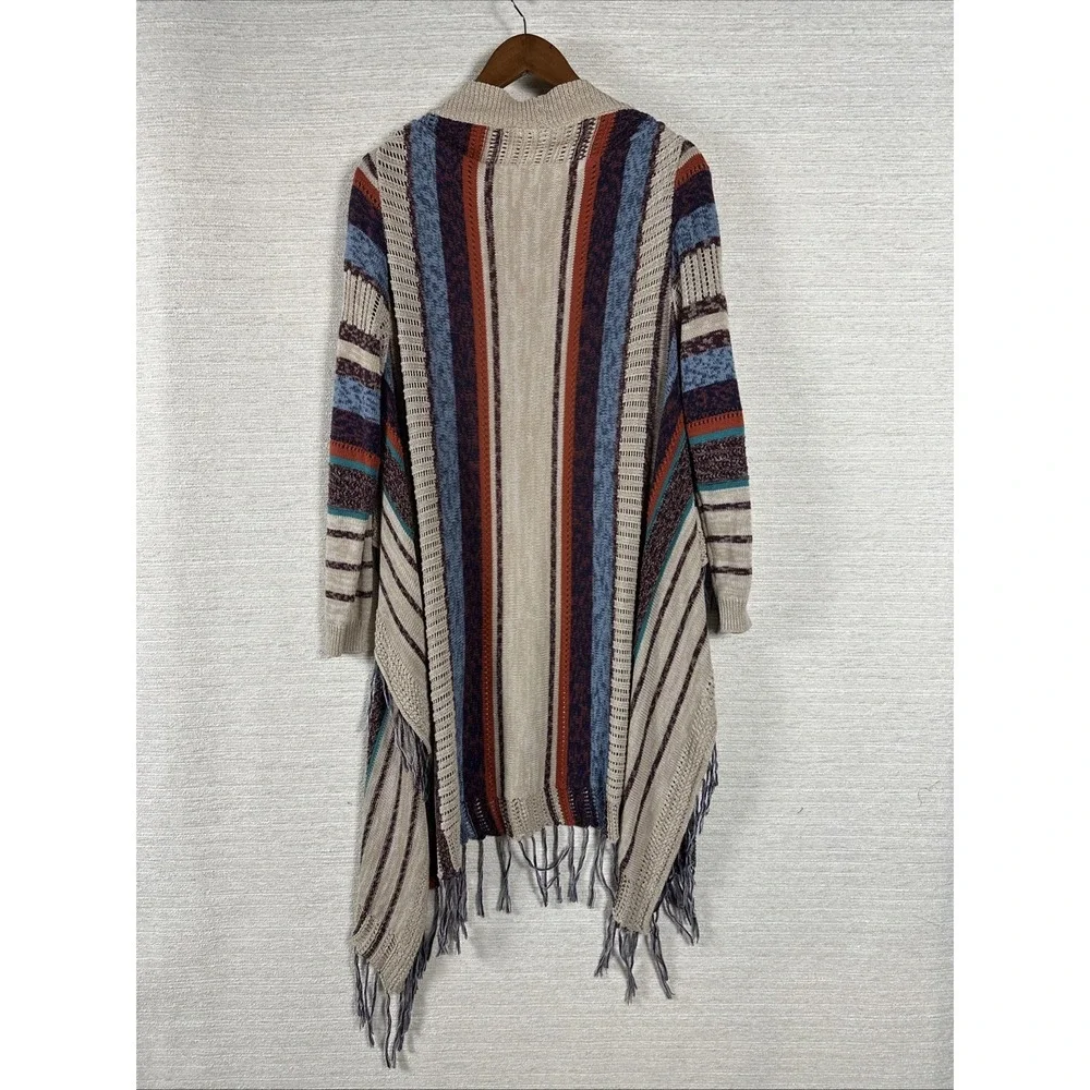 Cato Women's XL Open Front Long Sleeve Sweater Western Country Boho Fringe Soft - Picture 5 of 10